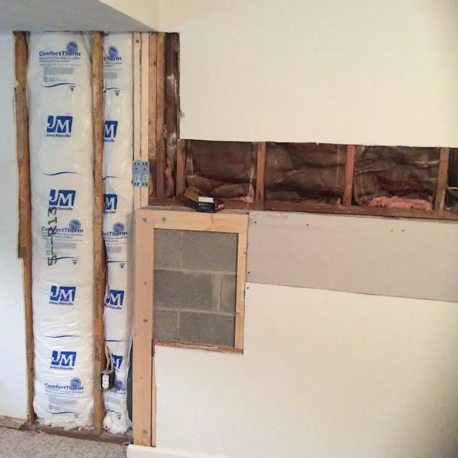 Wall insulation replacement during Odor Removal & Deodorization in Longmont